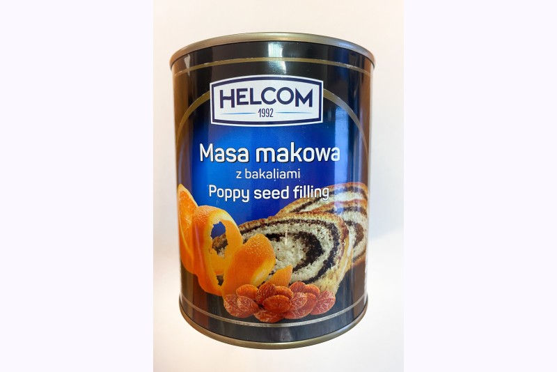 Magoņu sēklu pildījums ar rozīnēm un cukurotu apelsīna miziņu, 850g