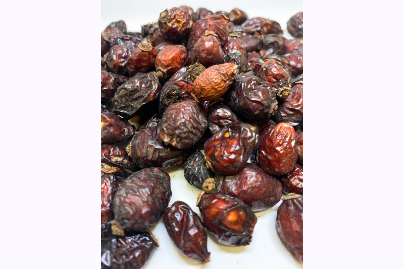 Dried wild rose hips